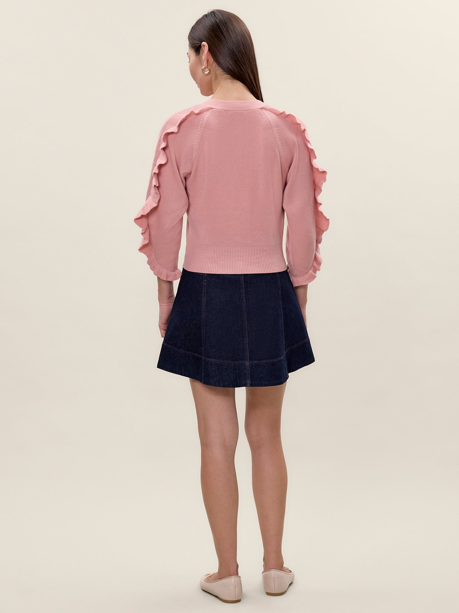 Kaia Knit Cardigan in Tearose by Rebecca Taylor