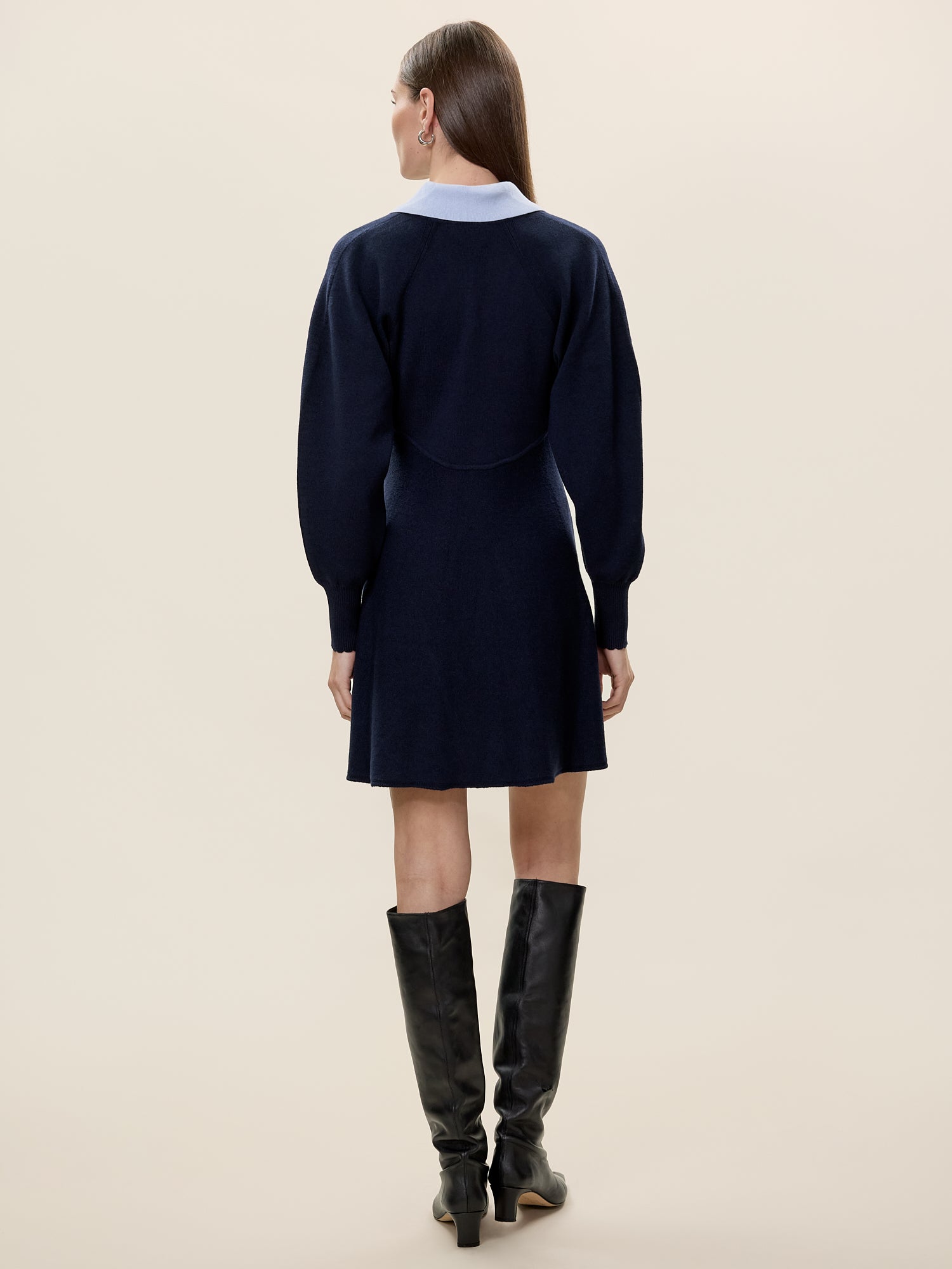 Rhea Sweater Dress in Navy by Rebecca Taylor