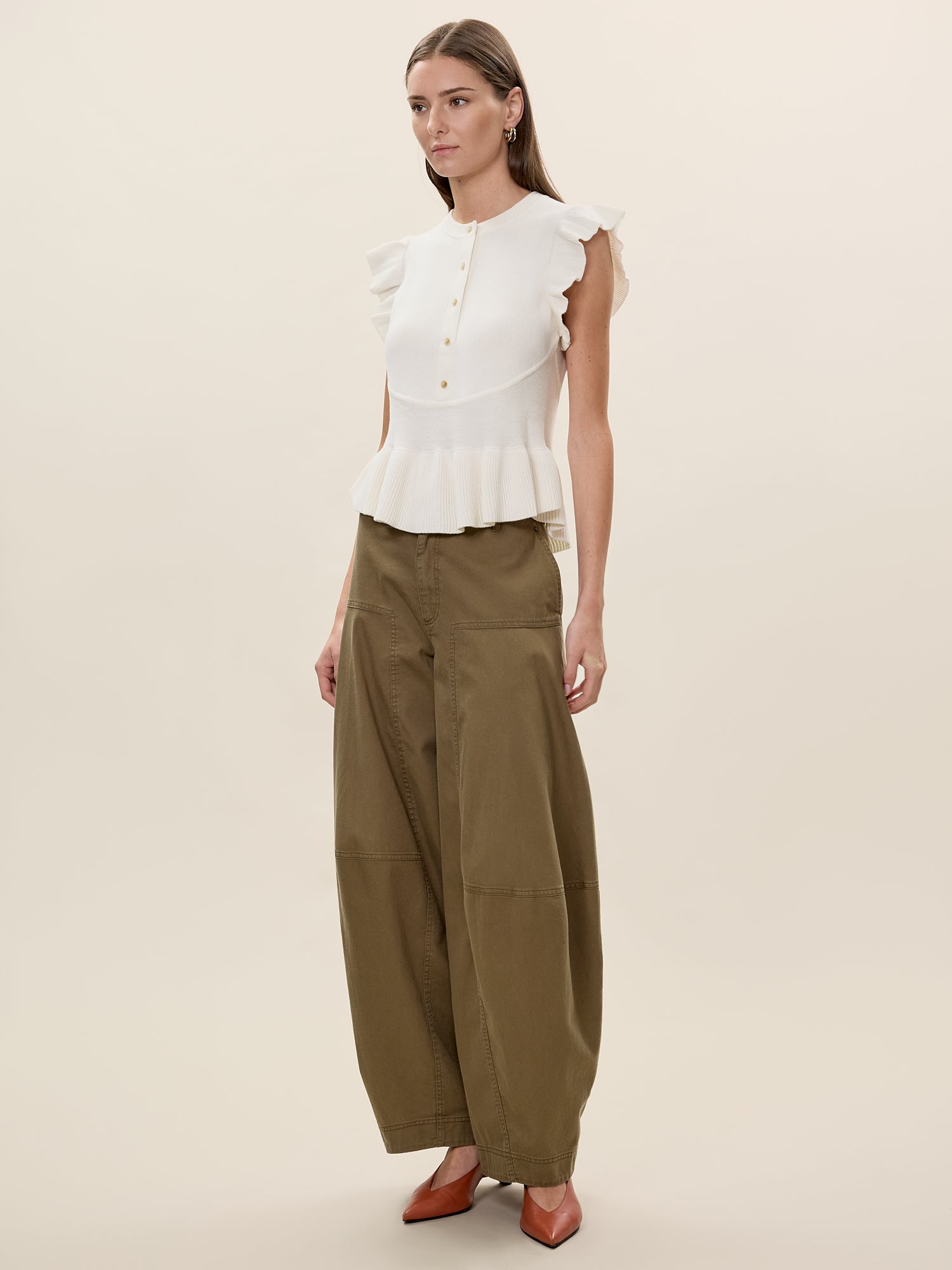  Rhea Knit Sweater in Ivory by Rebecca Taylor