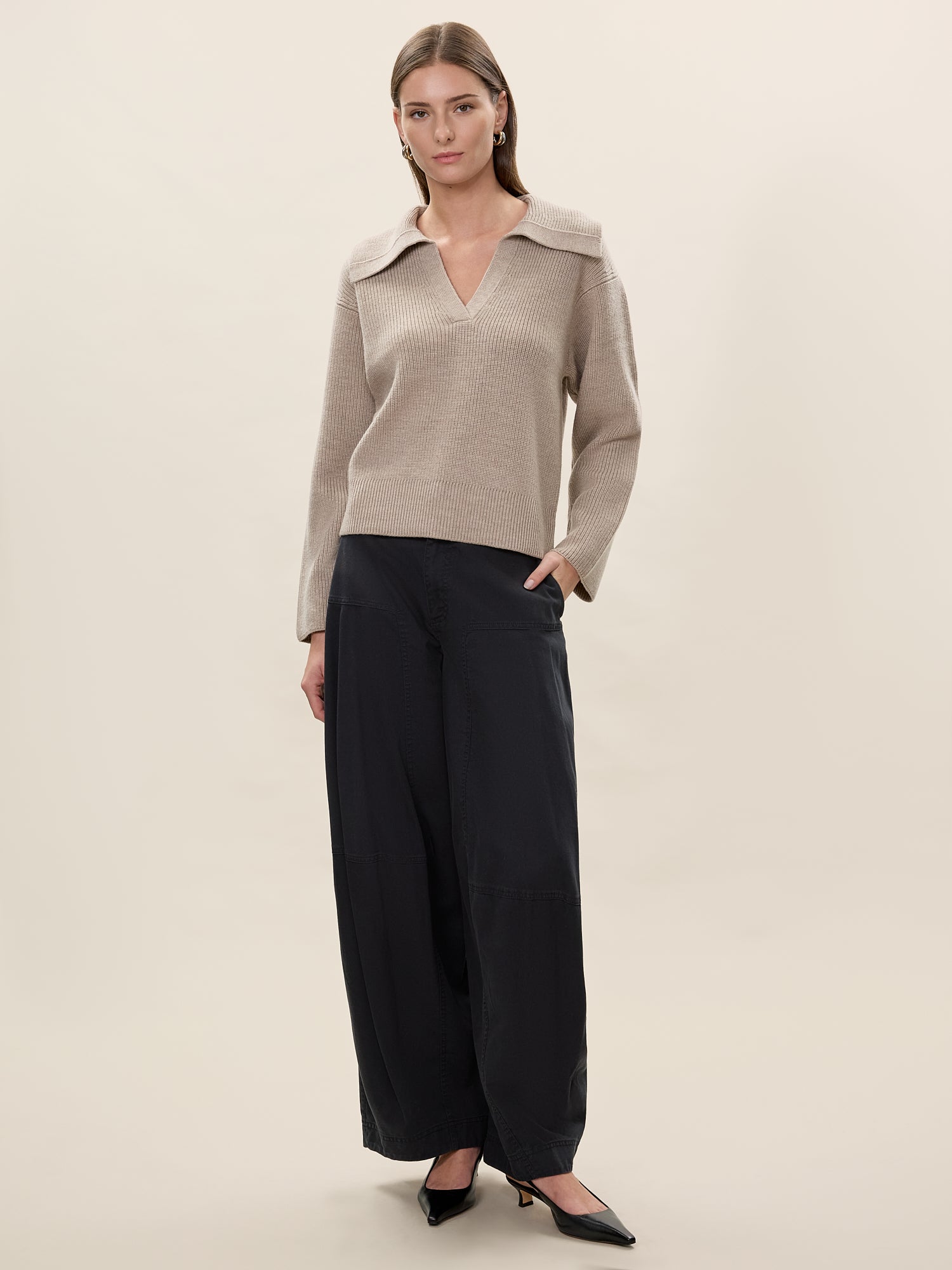 Edith Garment Dyed Jean in Black by Rebecca Taylor