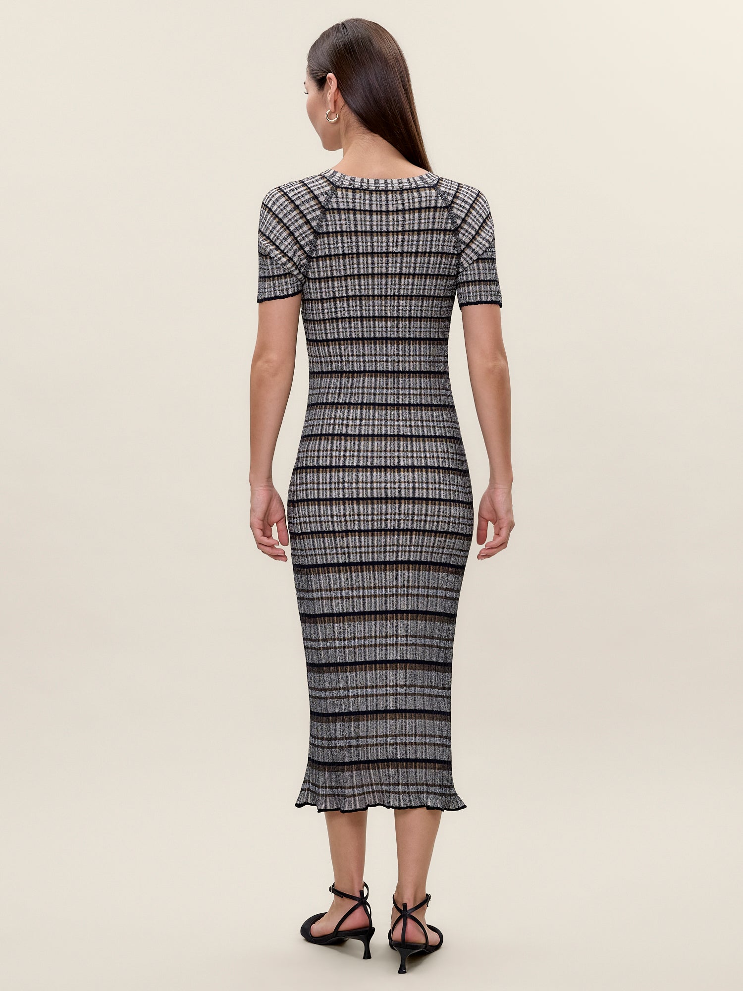  Laine Sweater Dress in Black Multi by Rebecca Taylor