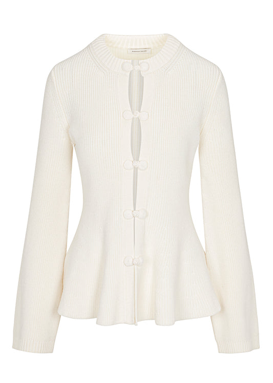 Novelty Wool Peplum Cardi