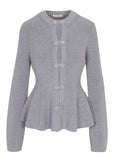 Novelty Wool Peplum Cardi