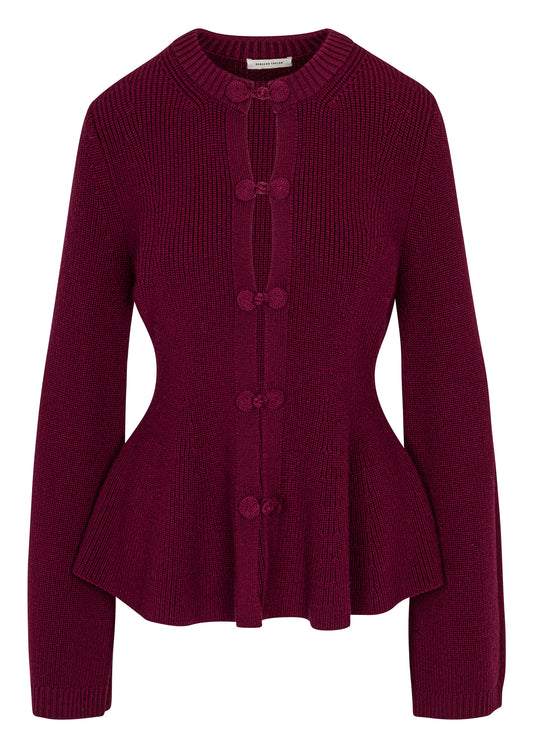 Novelty Wool Peplum Cardi