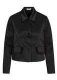 Techy Sateen Ruffle Pocket Jacket