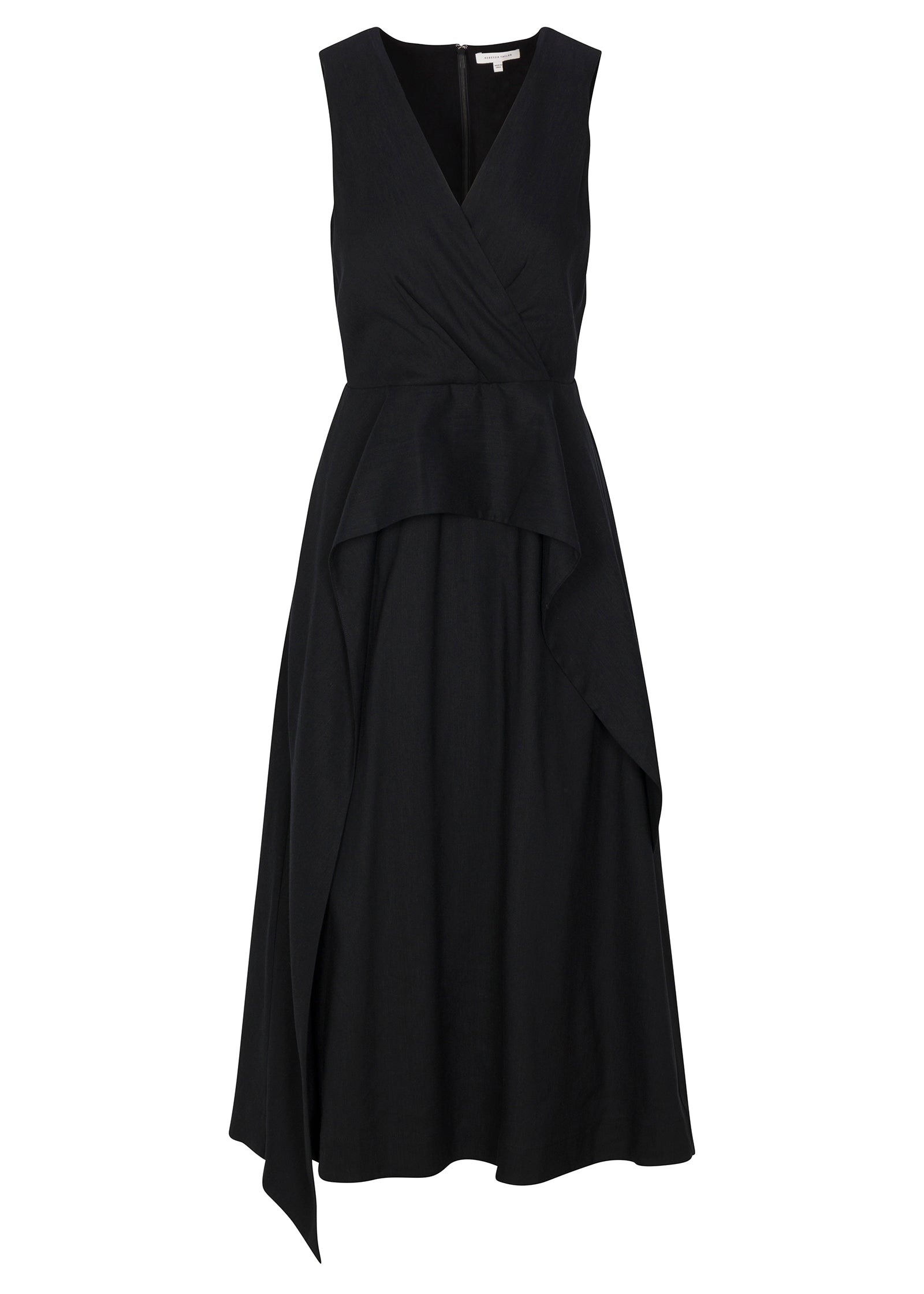  Stretch Linen Dress in Black by Rebecca Taylor