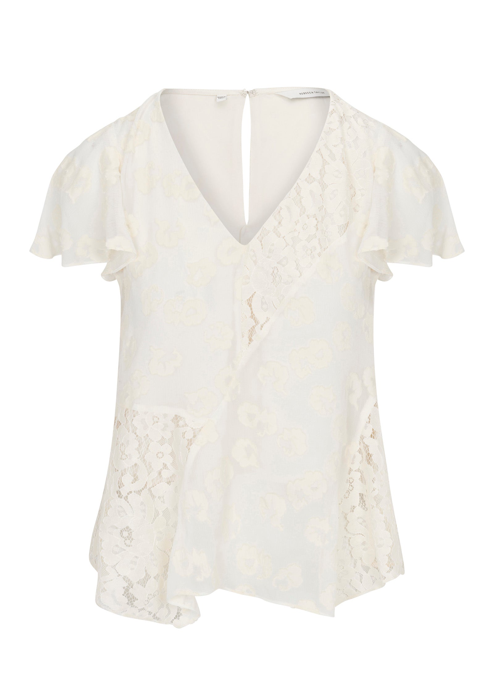  Marielle Lace Blouse in Ivory by Rebecca Taylor