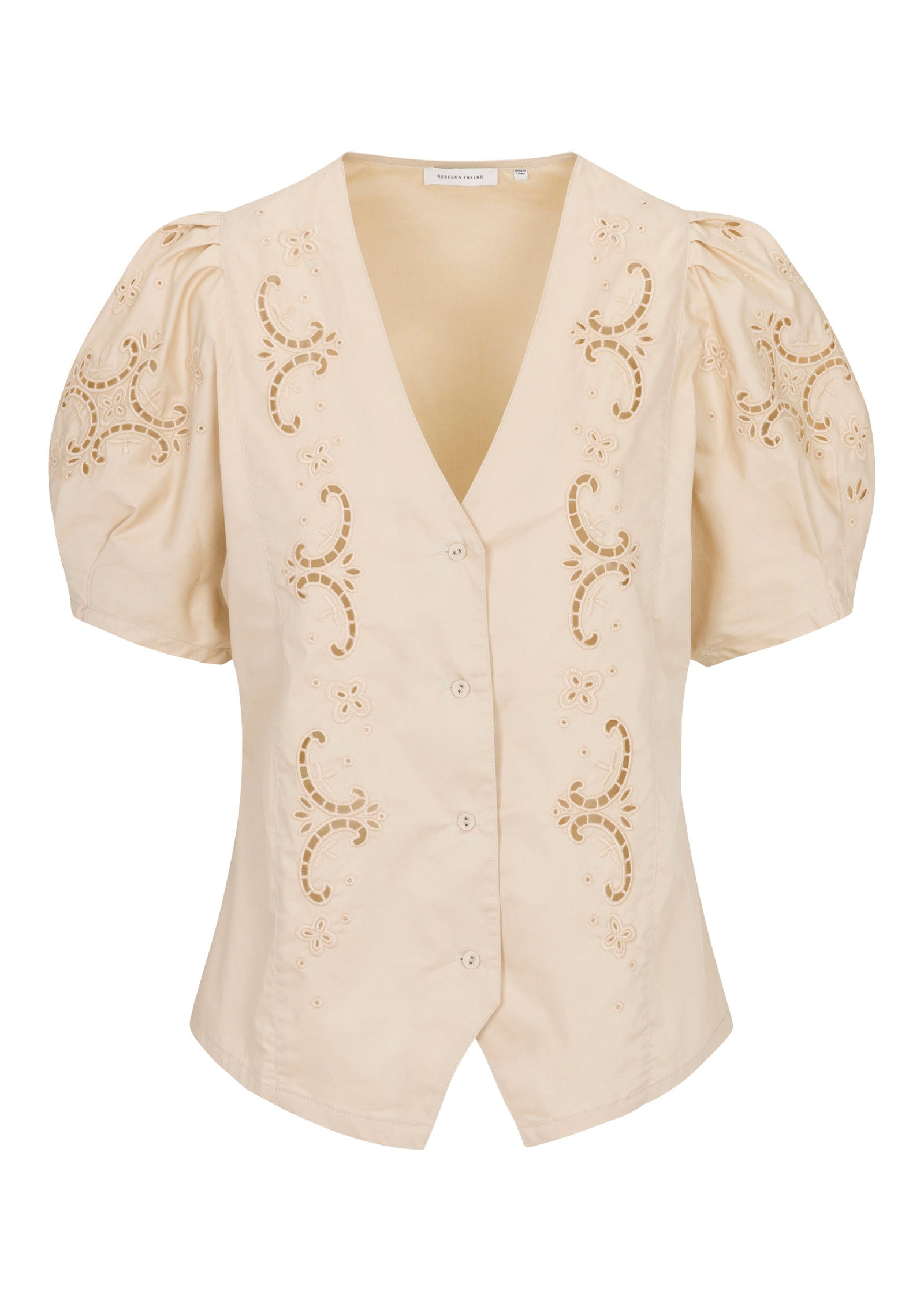  Raquel Twill Shirt in Latte by Rebecca Taylor