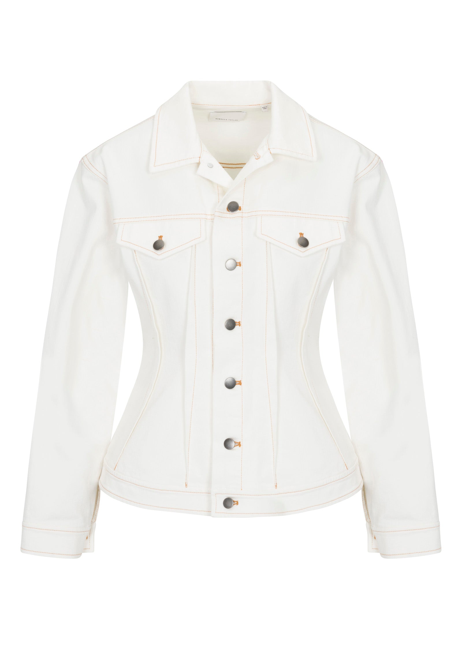  Cora Denim Jacket in Eggshell Wash by Rebecca Taylor