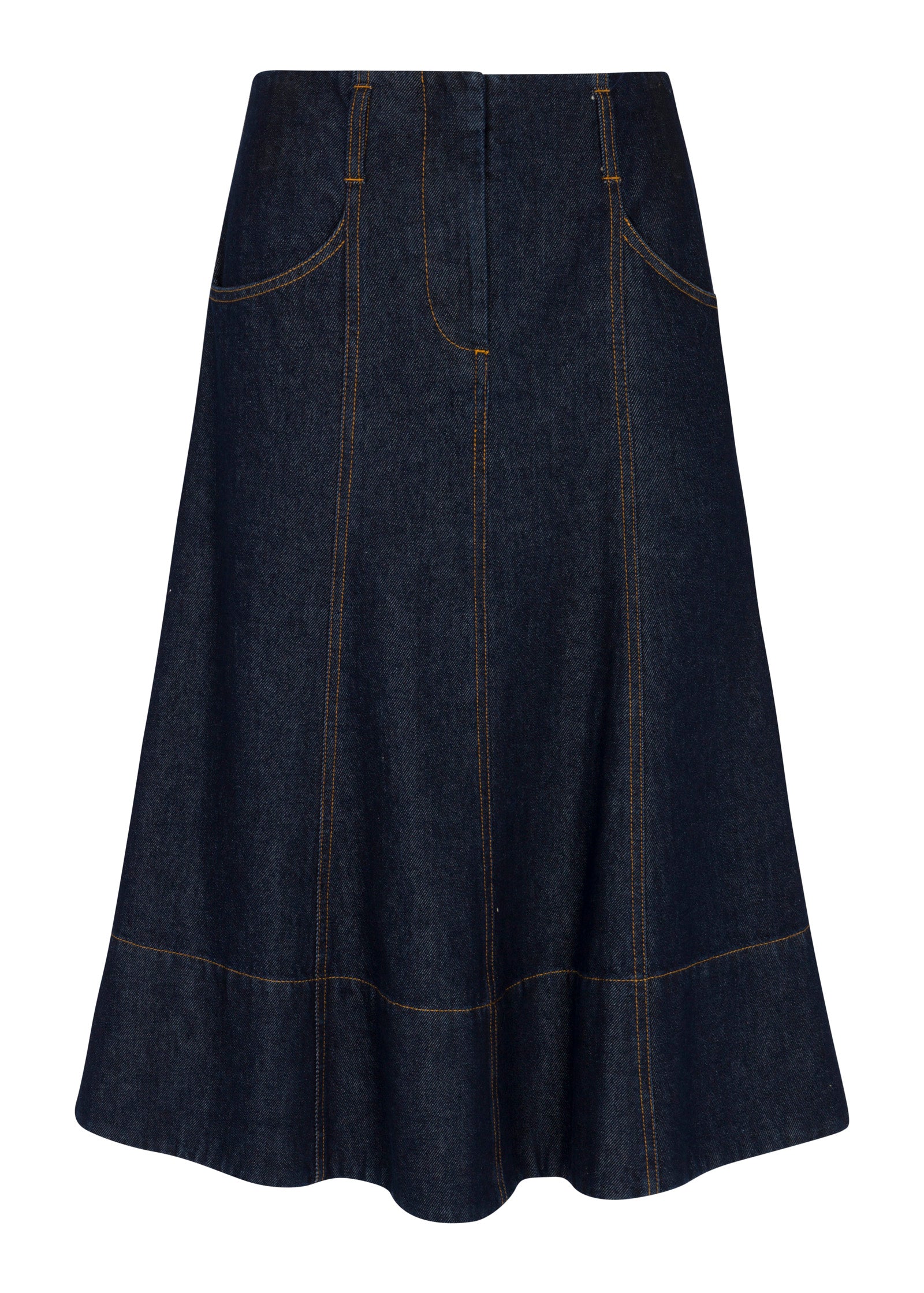  Gabrielle Denim Skirt in Deep Sea Wash by Rebecca Taylor