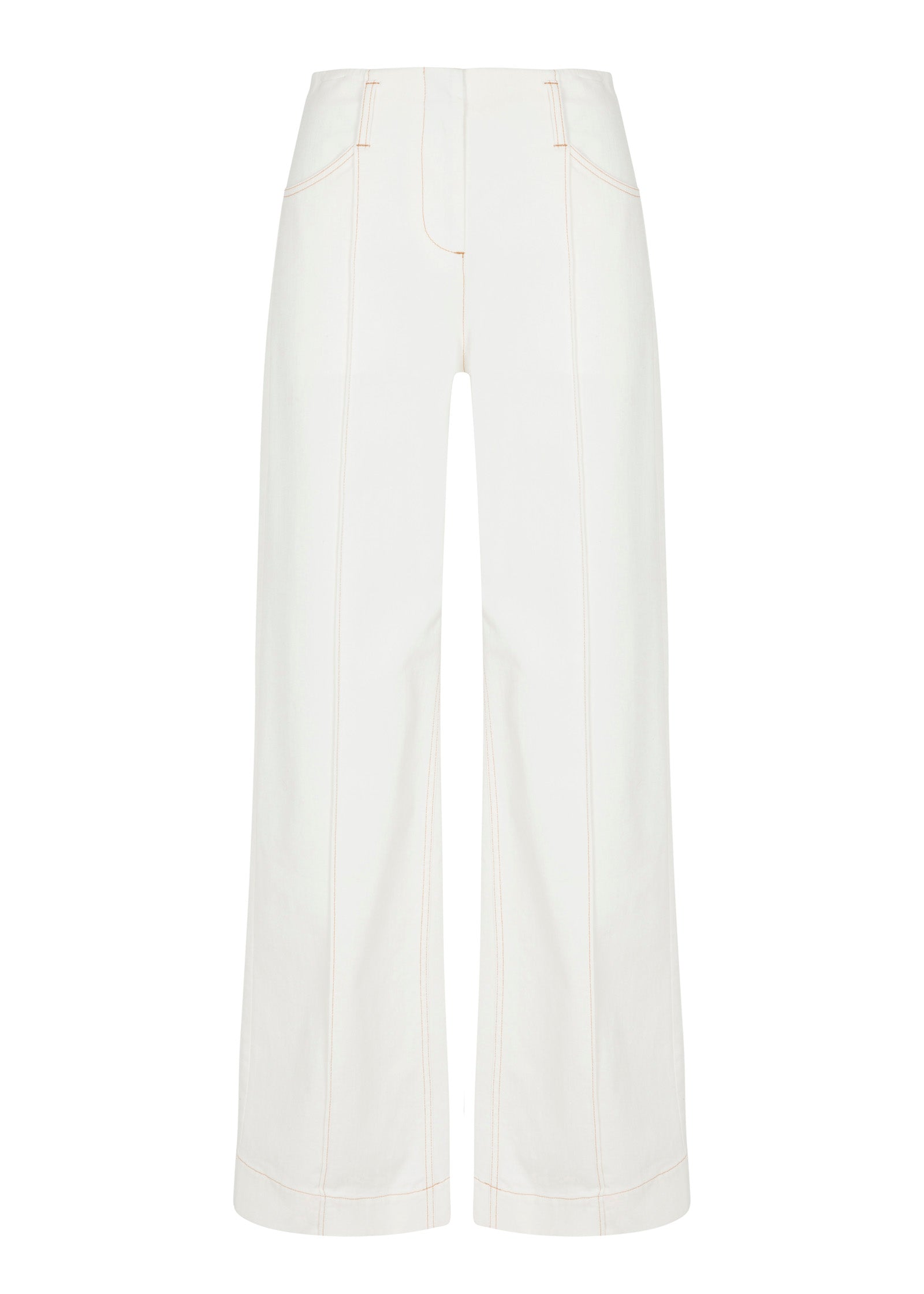  Cora Denim Pants in Eggshell Wash by Rebecca Taylor