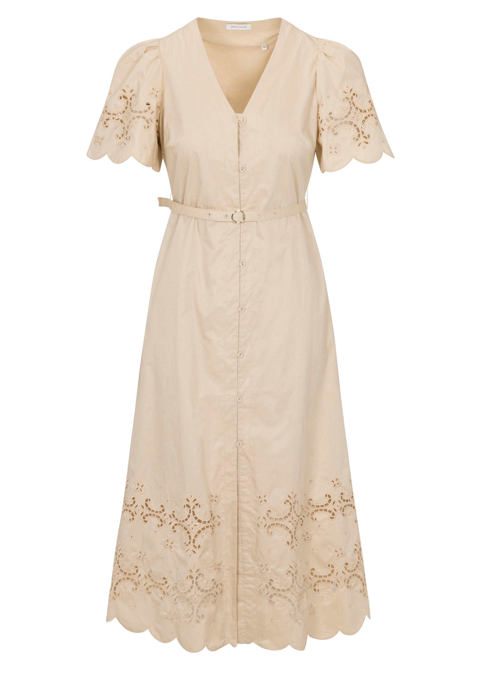  Raquel Twill Dress in Latte by Rebecca Taylor