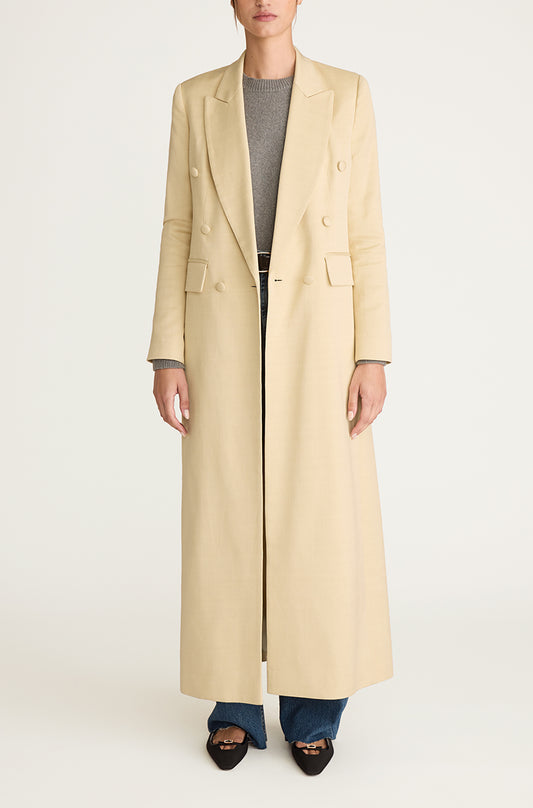 Viscose Slub Blazer Coat