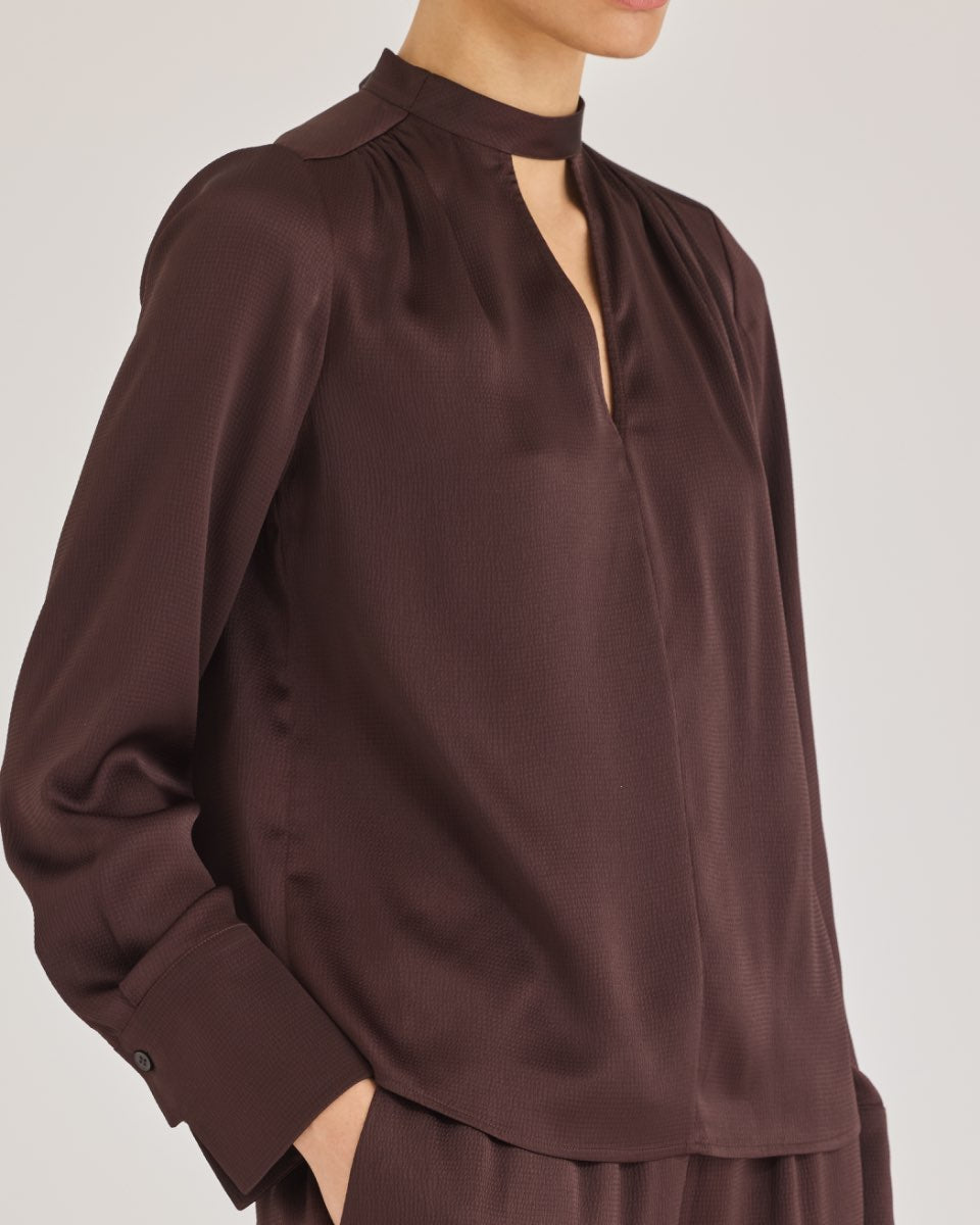 Rebecca Taylor Gianna Blouse in Raisin