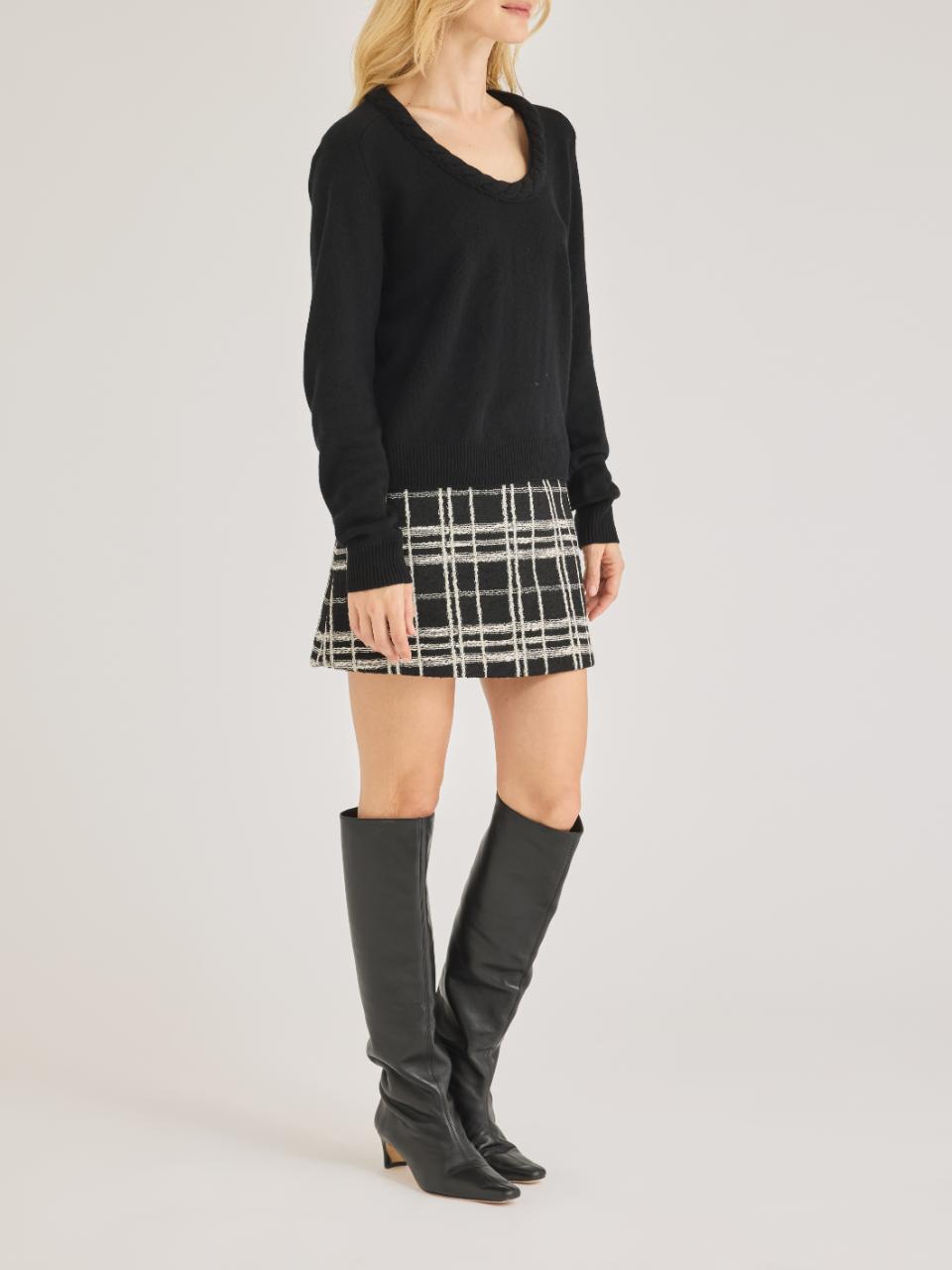 Rebecca Taylor Frankel Sweater in Black