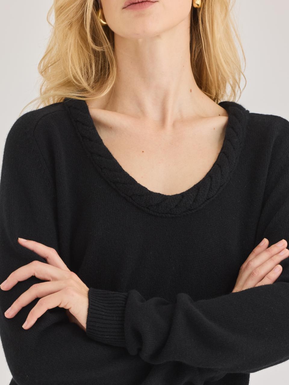 Rebecca Taylor Frankel Sweater in Black