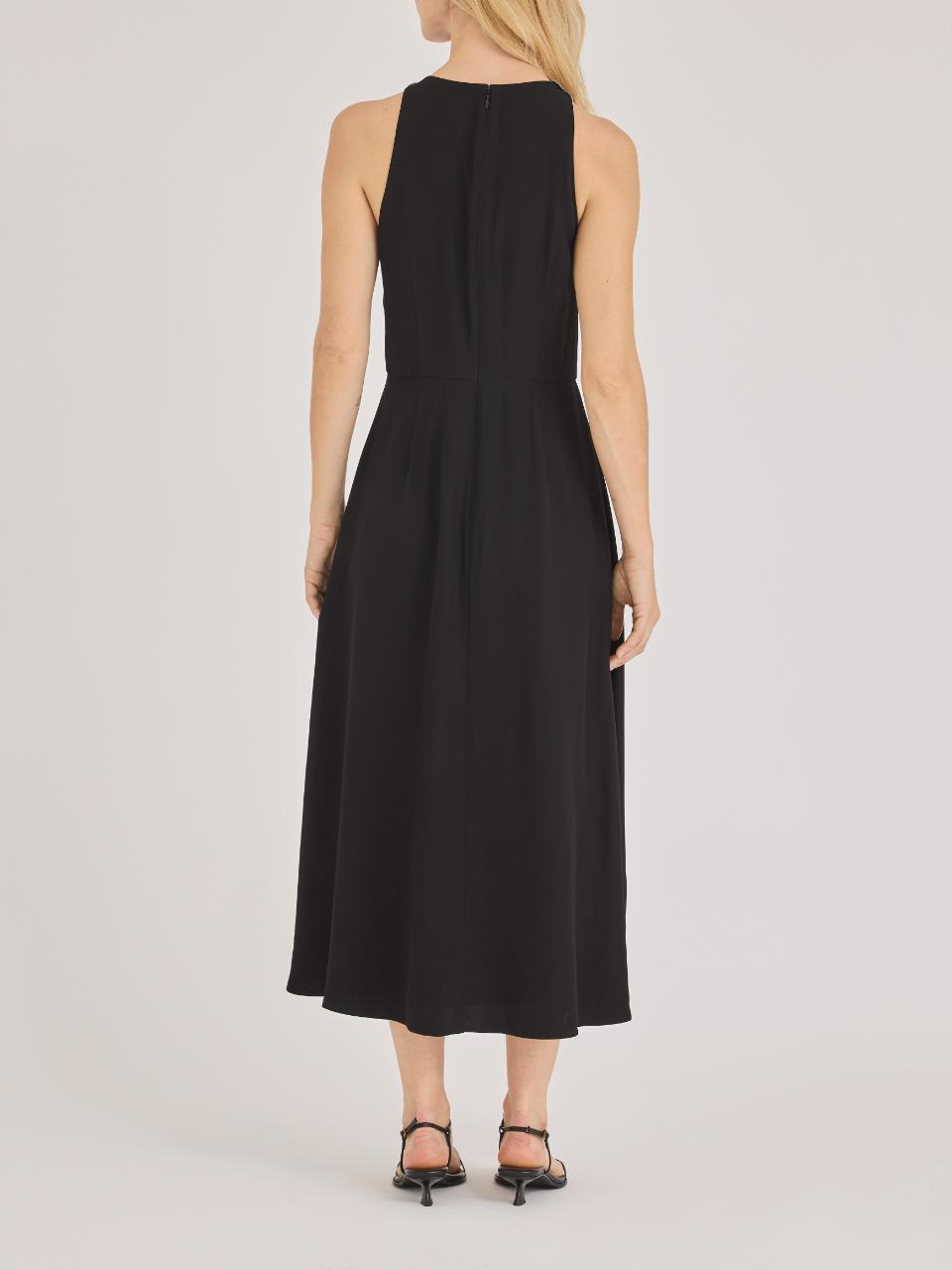 Black Sleeveless Midi Dress Mia Dress in Black by Rebecca Taylor