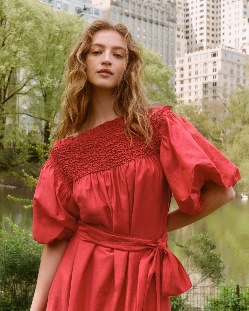Merrick Silk Cotton Midi Dress