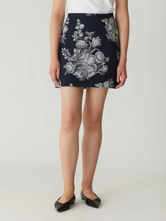 Venice Toile Jacquard Mini Skirt