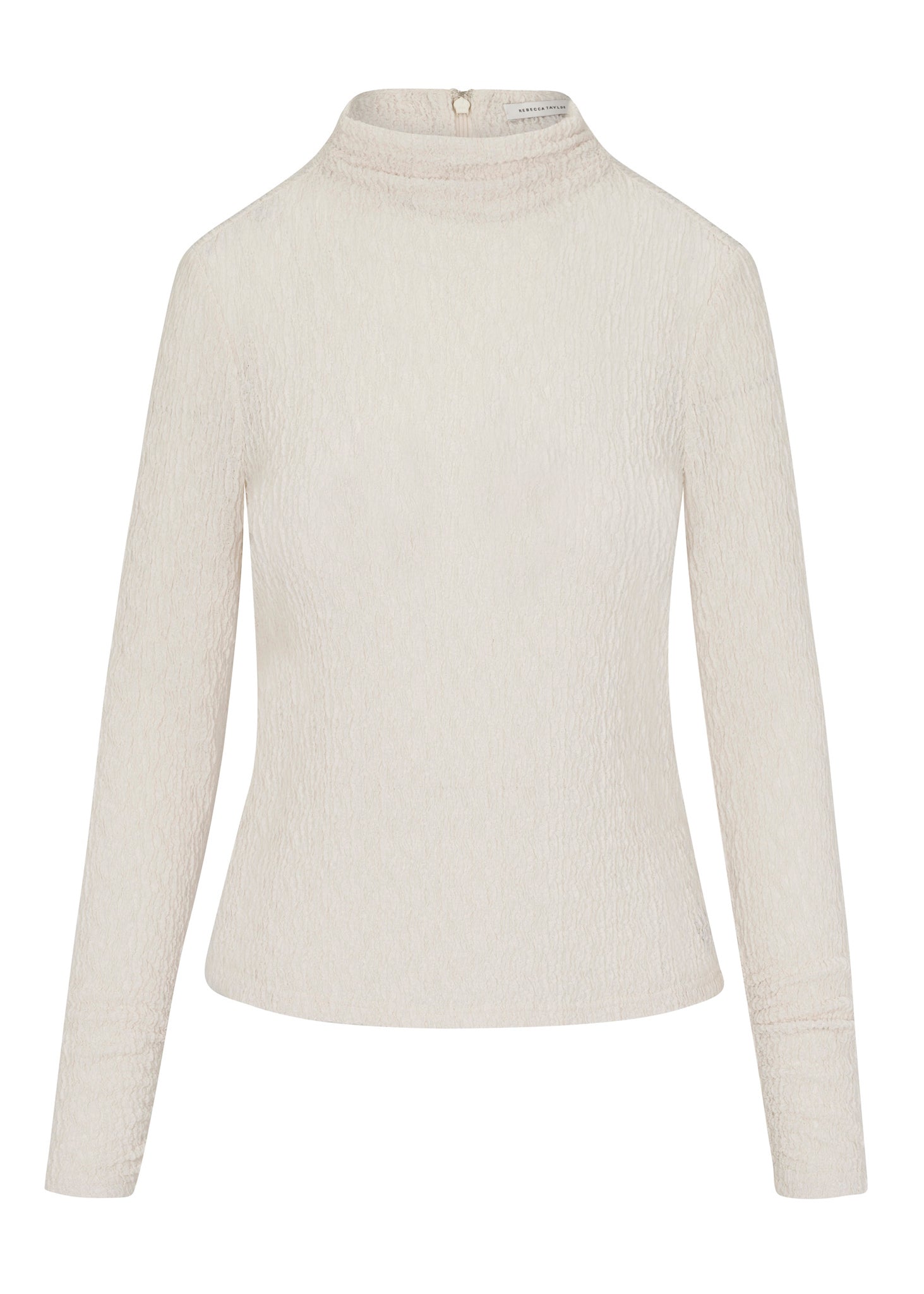 Cream Turtleneck Long Sleeve Top Taryn Knit Top in Cream by Rebecca Taylor