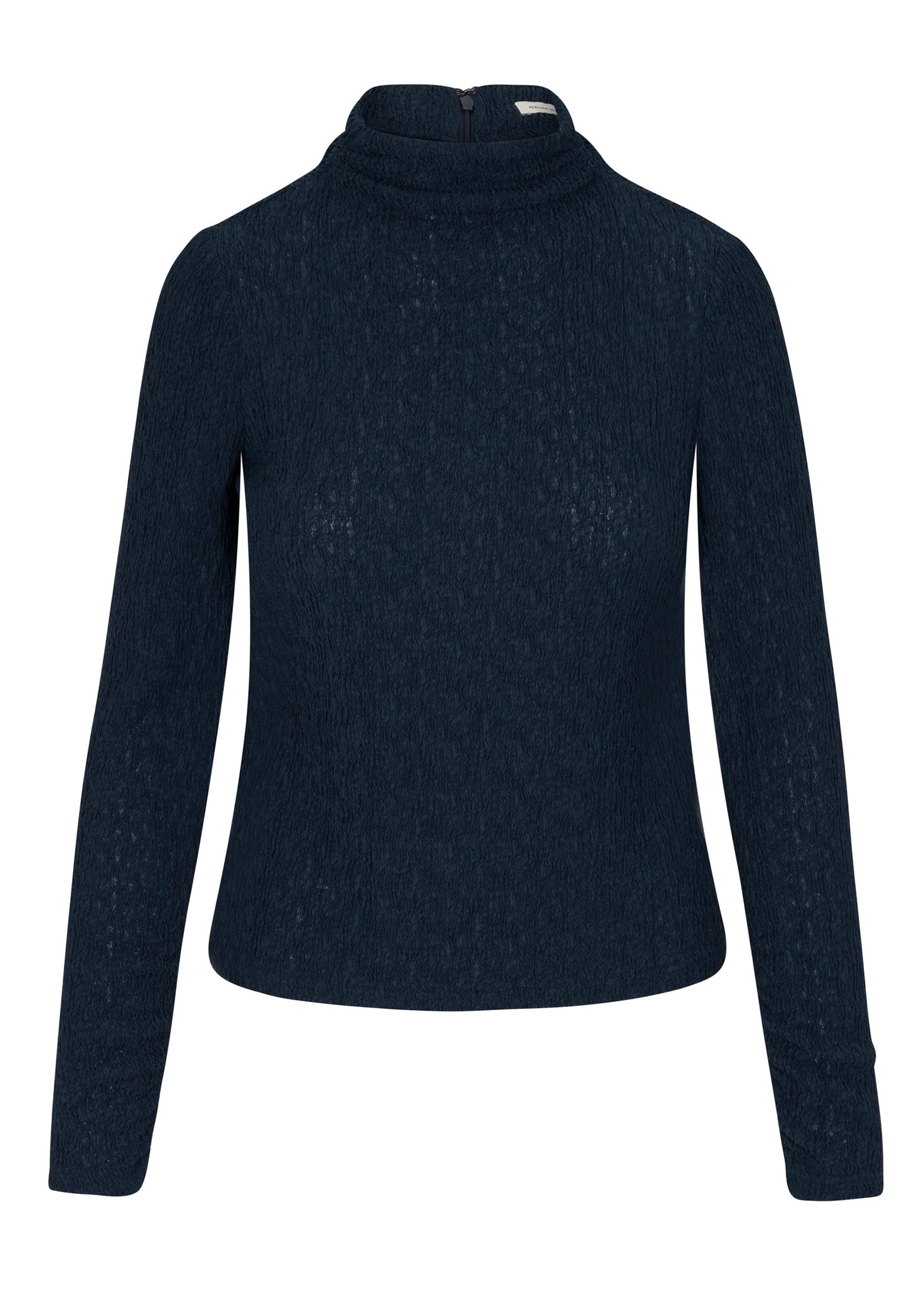 Navy Turtleneck Long Sleeve Top Taryn Knit Top in Navy by Rebecca Taylor