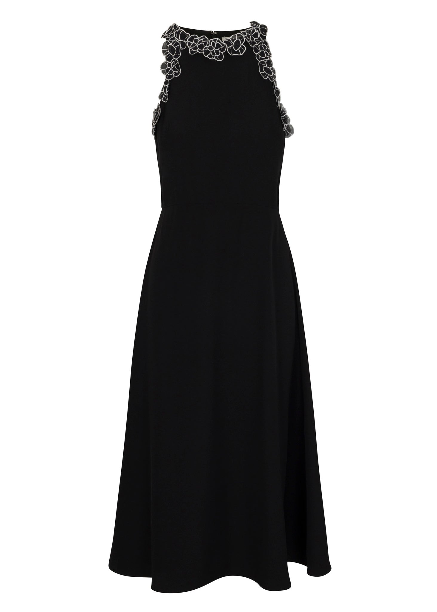 Black Sleeveless Midi Dress Mia Dress in Black by Rebecca Taylor