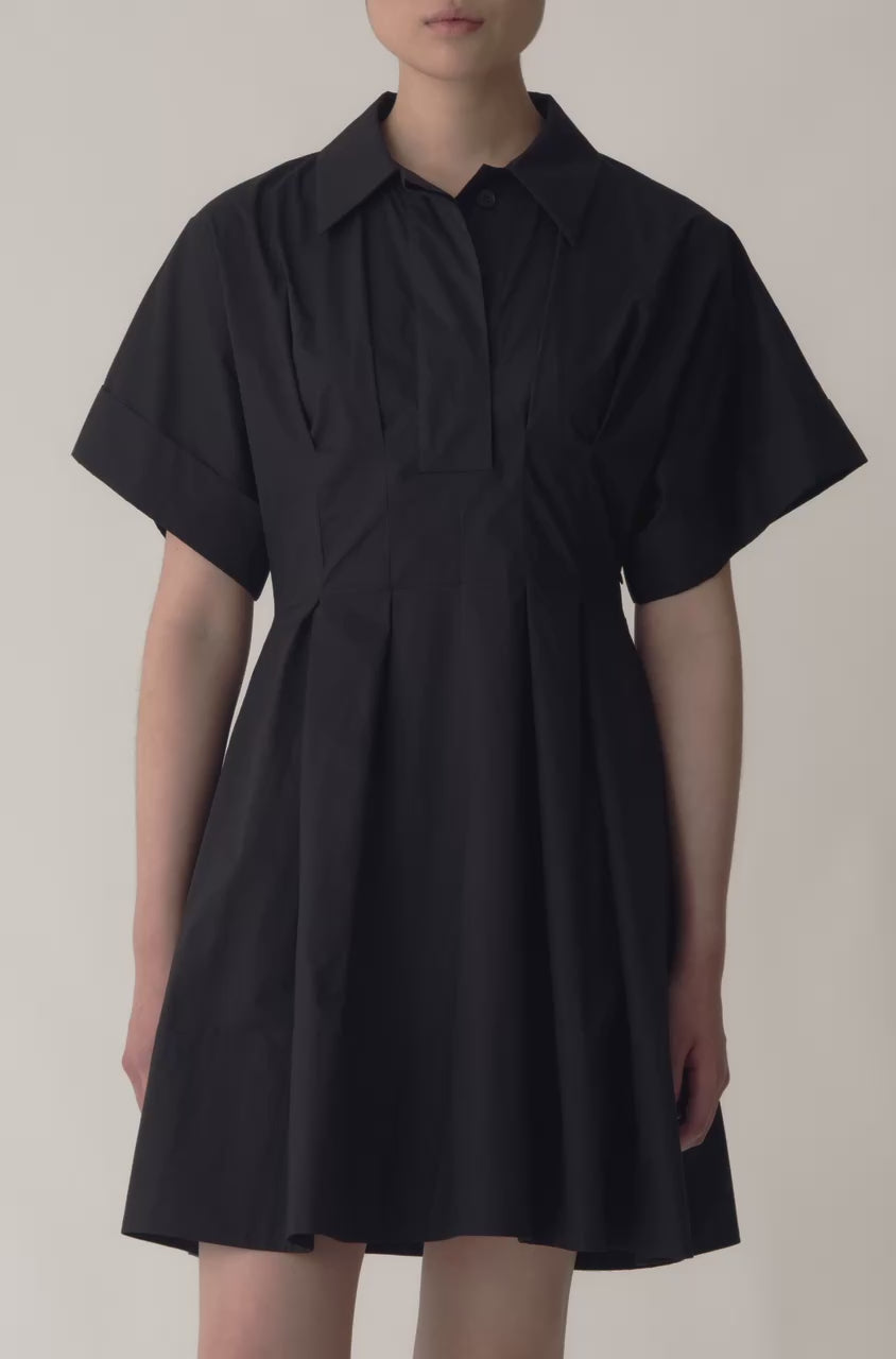 Poplin Waisted Shirt Dress