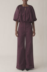 Techy Sateen Wide Leg Pant