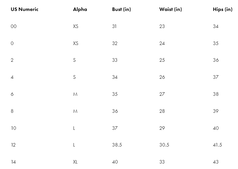 Rebecca Taylor Size Chart A Comprehensive Guide to Finding Your