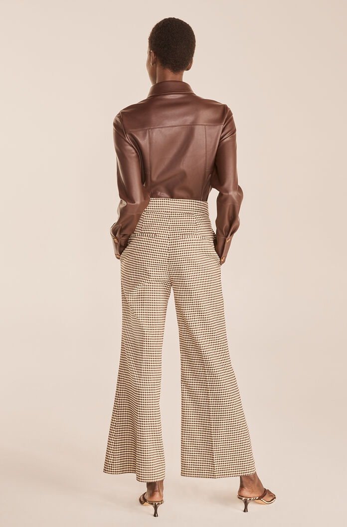 Check Flare Pant