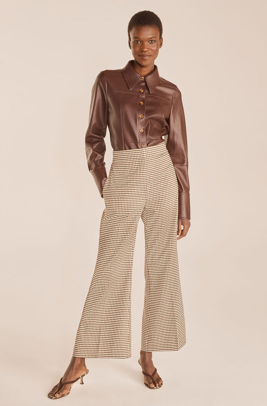 Check Flare Pant