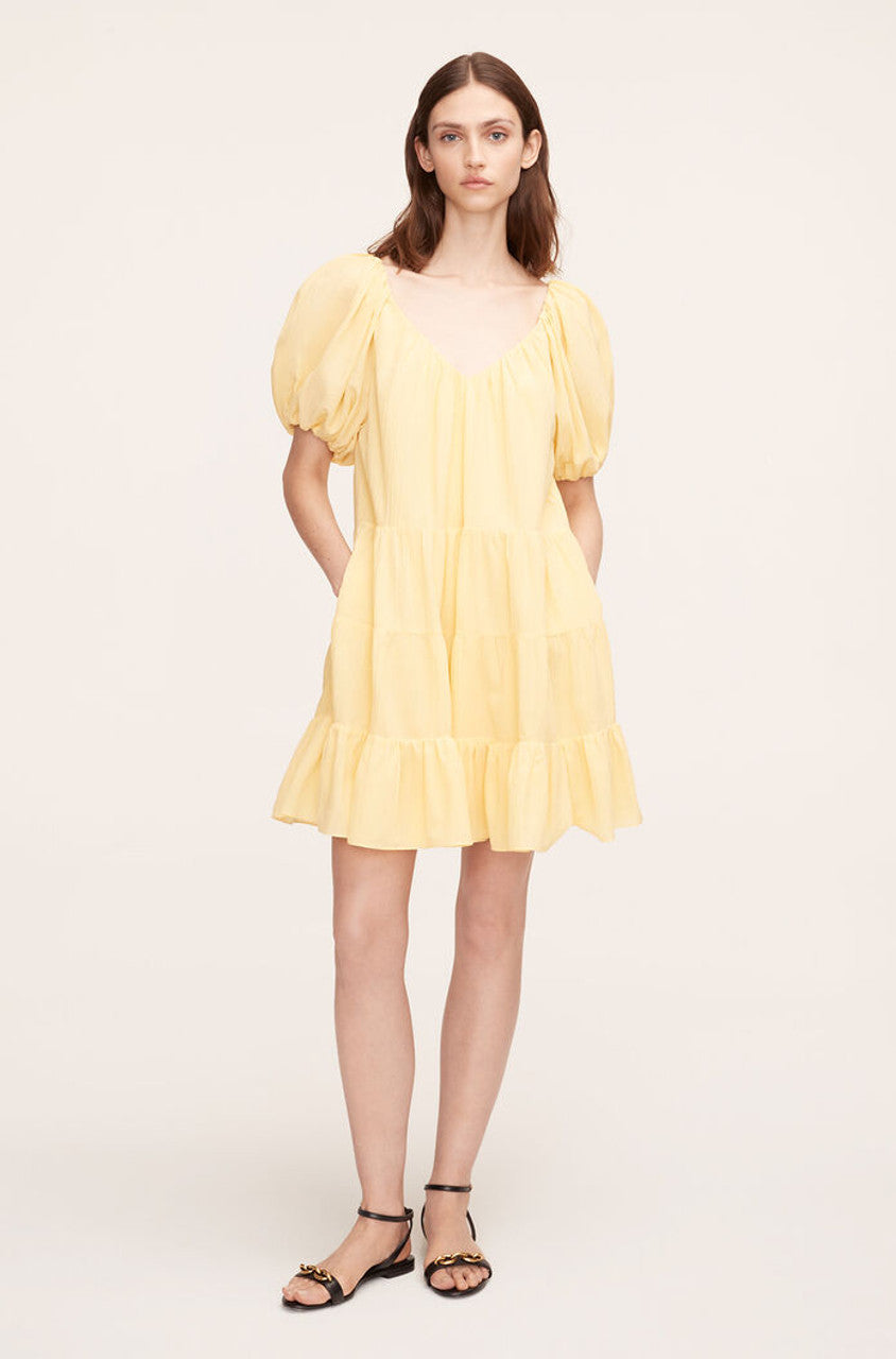  Textured Tiered Dress in Chamomile by Rebecca Taylor