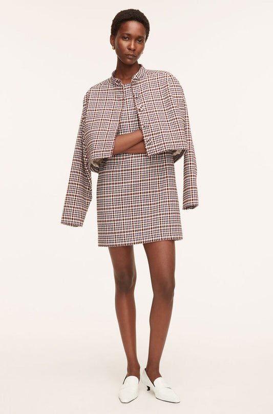 Techy Houndstooth Shift Dress