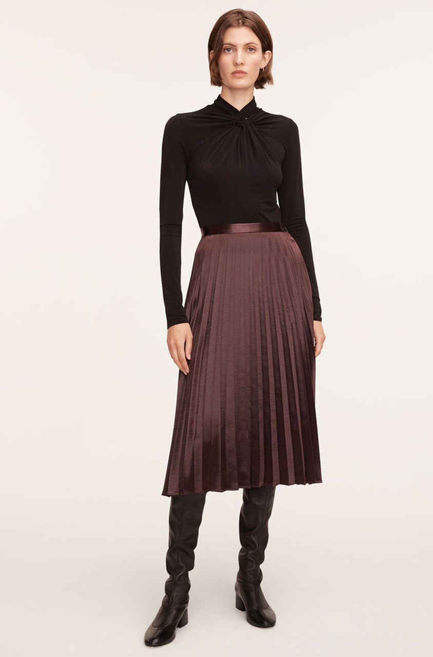 Rebecca Taylor Lamãƒâ© Pleated Skirt in Port