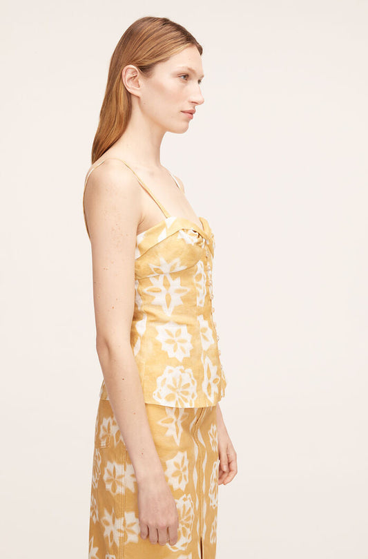 Paper Fleur Button Front Tank