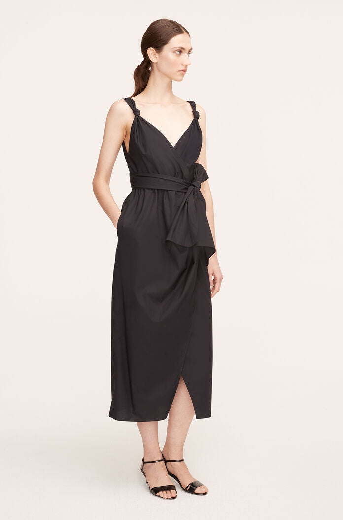 Rebecca Taylor Poplin Whisper Rose Dress in Black