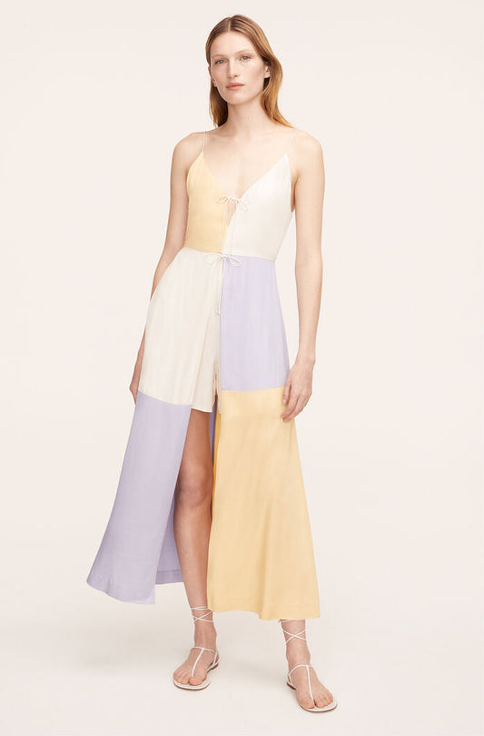 Color-Blocked Twill Dress