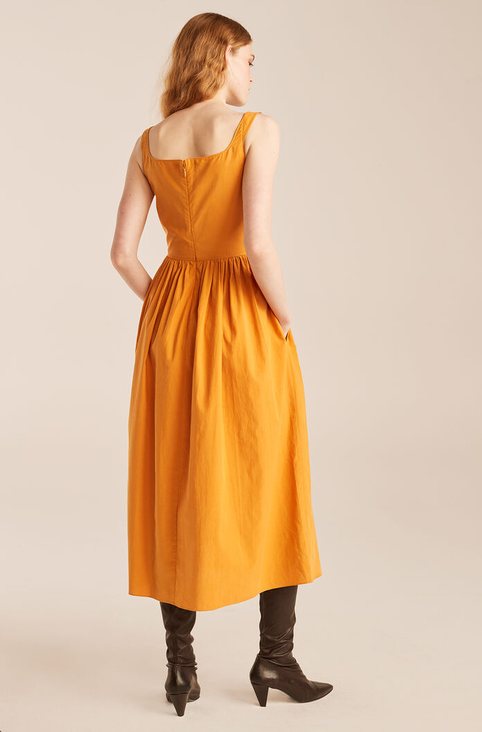 Slub Sateen Dress