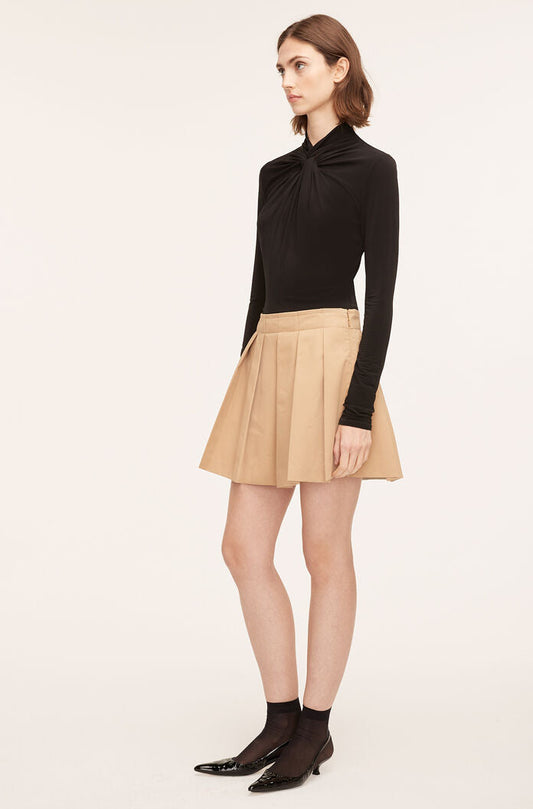 Military Cotton Mini Skirt