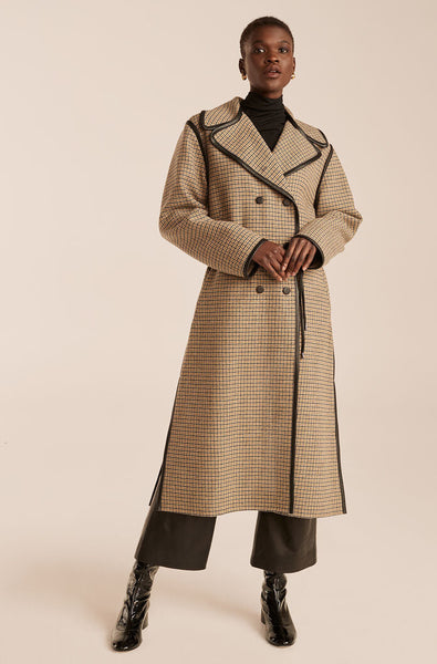 Rebecca 2024 Taylor Khaki Double Breasted Belted Trench Coat - 8