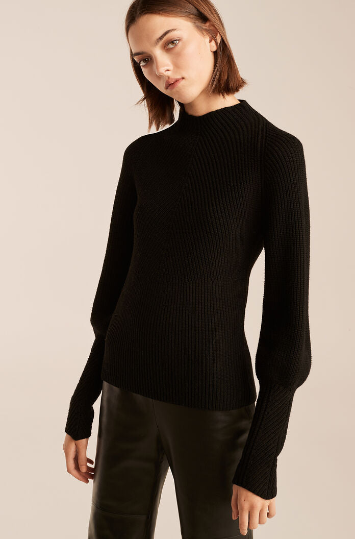 Backless Mock Neck
