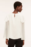 Ruffle Silk Chiffon Blouse