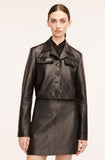 Ladies Cropped Leather Jacket