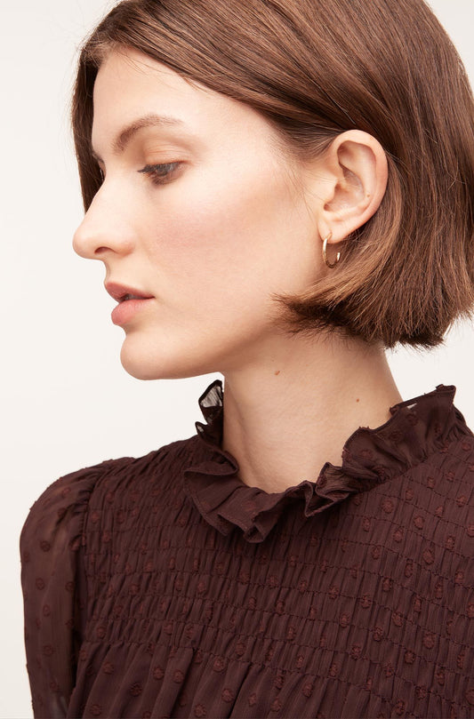 Clip-Dot Shirt Dress