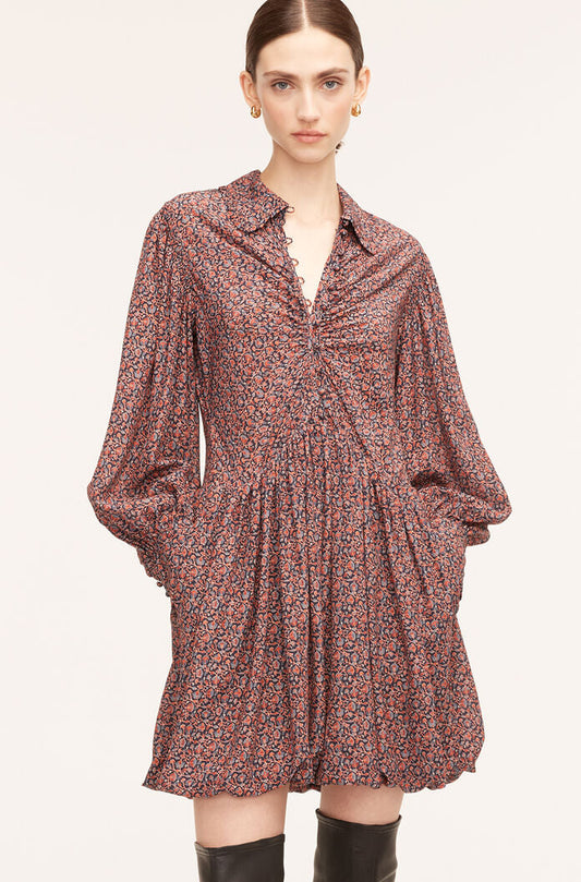 Whisper Roseen Fleur Silk Shirt Dress