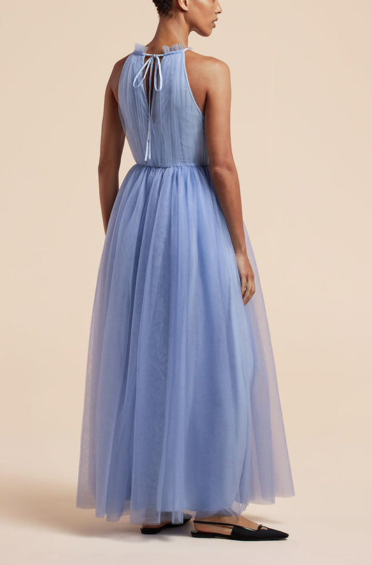 Tulle Halter Neck Gown