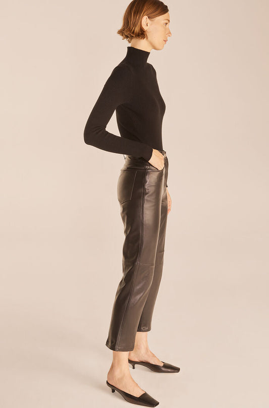 Crop Leather Pant