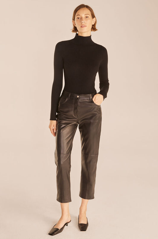 Crop Leather Pant