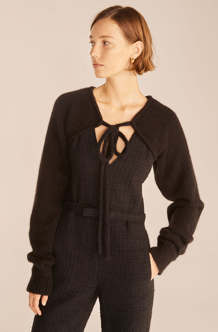 Black Ladies Chainette Shrug Rebecca Taylor - Main Image