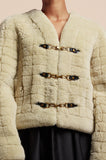 Quilted Stitch Shearling Jacket